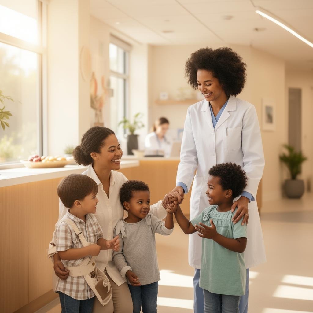Healthcare provider with a family